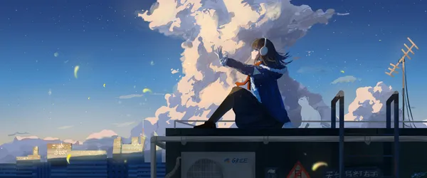 Girl Cat Sunrise